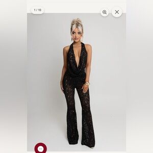 Elegant Black Lace Jumpsuit